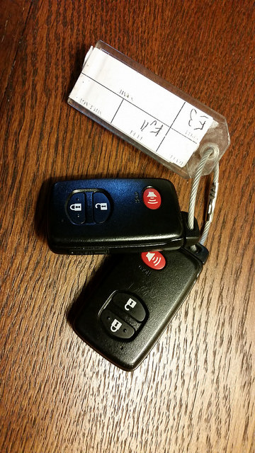 Keys from a rental car.